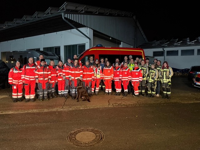 Gruppenfoto nach Erfolgreicher Vermisstensuche